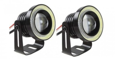 Set Proiectoare LED cu Lupa si Angel Eyes Auto Moto - 79mm foto