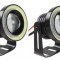 Set Proiectoare LED cu Lupa si Angel Eyes Auto Moto - 89mm