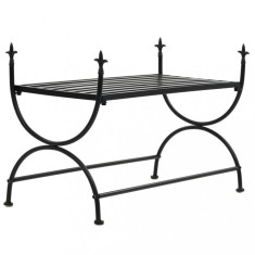 vidaXL Bancă &icirc;n stil vintage, negru, metal, 83x42x55 cm