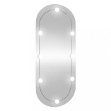 Cumpara ieftin Oglinda de perete cu lumini LED 25x60 cm oval sticla