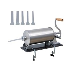 Masina carnati orizontala profesionala 4kg, inox, cu 5 palnii, sistem Airstop, CAMPION CMP1169