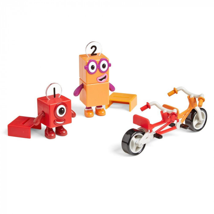 Set figurine Numberblocks - Aventuri pe bicicleta cu Unu &amp; Doi PlayLearn Toys