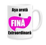 Cana alba personalizata &quot;Asa arata o fina extraordinara&quot;, INOVATIX&reg;. 330ml
