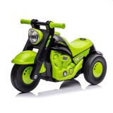 Motocicleta electrica pentru copii, lumini, sunete, bule de sapun, acumulator reincarcabil, 2&ndash;5 ani, pedala acceleratie, verde