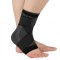 Glezniera elastica, marime M, tip bandaj, protectie pentru glezna, negru gri
