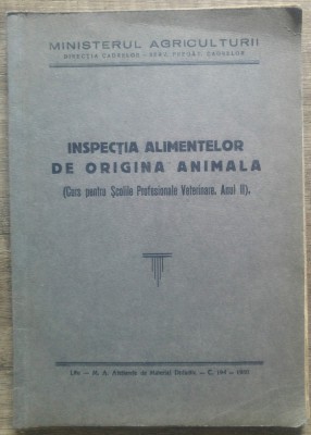 Inspectia alimentelor de origina animala// 1950 foto