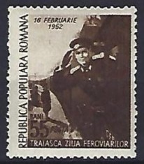 Romania 1952 - LP 294 - Ziua Feroviarilor ( supratipar )- MNH foto