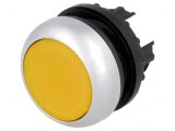 Comutator apăsare 22mm galbenă 2 poziții
