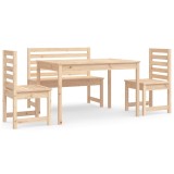 Set de dining pentru gradina, 4 piese, lemn masiv de pin