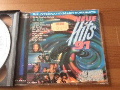 neue hits 1991 international super hits various 2 cd dublu disc selectii muzica synth pop electro ariola germany VG+
