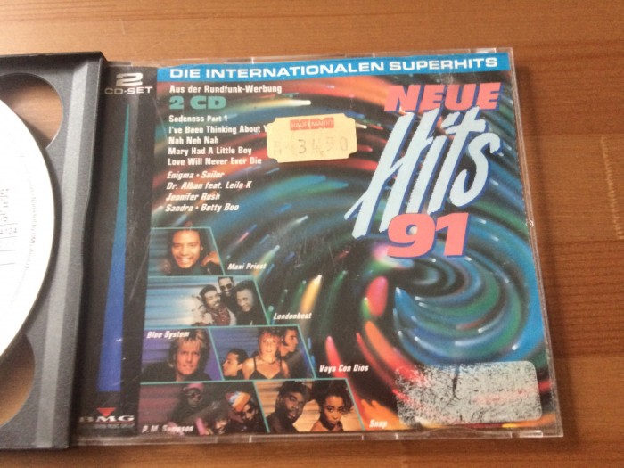neue hits 1991 international super hits 2 cd dublu disc selectii muzica pop VG+