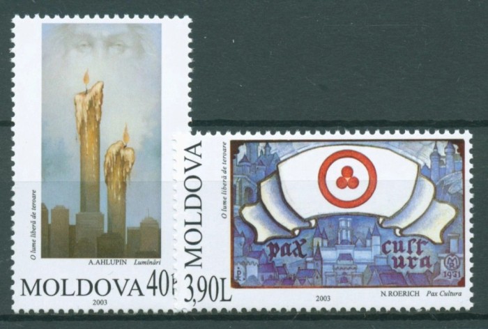 Moldova 2003 - Pictura, arta, lupta contra terorismului, serie neuzata