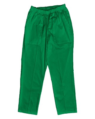 Pantaloni Medicali cu Elastic Pe Stil, Verde Conex cu Elastan - 4XL, talia-1-100cm foto