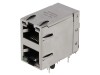 Conector RJ45 Ecranat Dublu cu LED BEL FUSE Soclu 8p8c THT