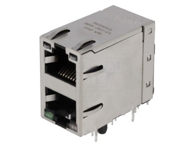 Conector RJ45 ecranat cu LED, dublu foto