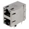 Conector RJ45 ecranat cu LED, dublu