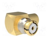 Conector coaxial mufă mamă SMP lipire pe cablu 90&deg; AMPHENOL RF