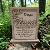 Cadou din lemn albasia de 8 Martie pentru Nasa