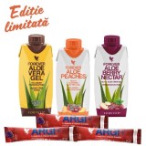 ARGI+ CU 3 FLACOANE ALOE, CU GUSTURI DIFERITE (EDITIE LIMITATA)
