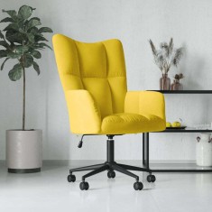 vidaXL Scaun de relaxare, galben muștar, catifea 328179