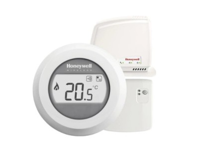Termostat WiFi T87 The Round Wireless Connected, cu baterii, receptor on/off și gateway, aplicație pentru iOS și Android. IoT. foto