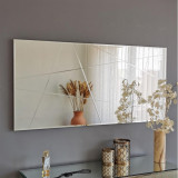 Oglinda decorativa Logon, Argint, 130x62x2 cm, Neostill