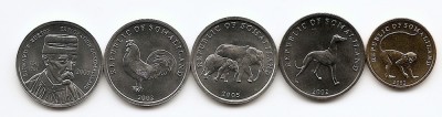 Somaliland Set 5 - 5, 5, 5, 10, 20 Shillings 2002/05 - UNC !!! foto