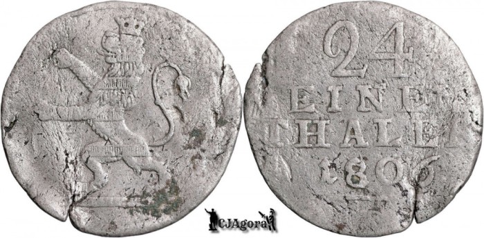 1806 F, 1&frasl;24 Thaler - Wilhelm I - Electoratul Hessen-Kassel