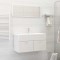 vidaXL Set mobilier de baie, 2 piese, alb extralucios, PAL 804806