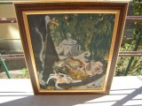 Cumpara ieftin Tablou: Arina Gherghita - Colt cu scoici si sticla de vin, cu dim. 50x59 cm.