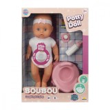 Cumpara ieftin Papusa Bebelus cu olita, Dollz n More, Boubou, 30 cm, Roz