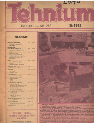 C10397 - REVISTA TEHNIUM, 10/ 1992 foto