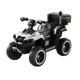 Cumpara ieftin ATV electric pentru copii 3-6 ani, Kinderauto Police, 80W, 12V 7Ah, echipare premium, alb
