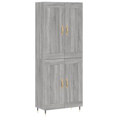 Dulap inalt, gri sonoma, 69,5x34x180 cm, lemn compozit
