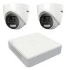 Sistem de supraveghere Hikvision 2 camere interior 5MP ColorVU, lumina alba 20m, DVR 4 canale 8 MP SafetyGuard Surveillance