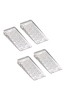 Set 4 opritoare de ușă, transparente, material antiaderent, 9,5 x 1,5 x 4 cm, Home