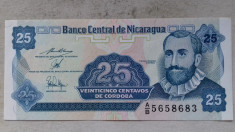 BANCNOTA 25 CENTAVOS (ND) 1991-NICARAGUA foto