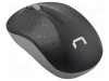 Mouse wireless NATEC optic USB A, 3 butoane, rază 10m, negru-gri ergonomic
