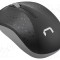 Mouse wireless NATEC optic USB A, 3 butoane, rază 10m, negru-gri ergonomic