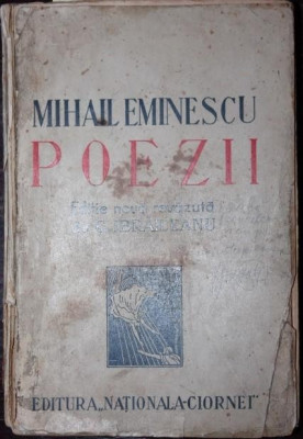 POEZII - editie G . IBRAILEANU . foto