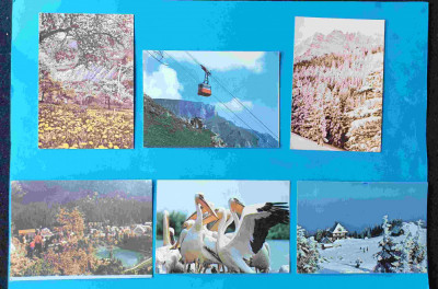 Lot x 6 bucati calendare vechi - turism - peisaje din Romania foto