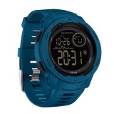 Ceas barbatesc digital Samda CS1761, silicon, albastru, cadran negru
