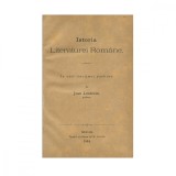 I. Lăzăriciu, Istoria literaturei rom&acirc;ne, 1884