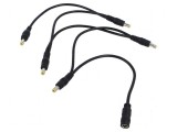 Cablu DC 5,5/2,1mm cu mufe x5, 0,9m, 2x0,5mm&sup2;
