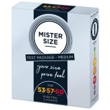 Prezervative Mister Size, Pachet De Test 3 Marimi Medium (53, 56, 60 mm), 3 Buc.