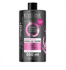 Apa Micelara Profesionala, Eveline Cosmetics, 3in1, Pentru Toate Tipurile De Ten, 650 ml foto