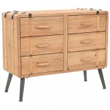 vidaXL Dulap cu sertare, lemn masiv de brad, 91 x 35 x 73 cm