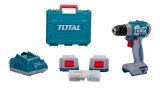 TOTAL - MASINA DE GAURIT CU ACUMULATOR 20V-2.0AH LI-ION BL (2 ACUMULATORI, 1 INCARCATOR) (INDUSTRIAL PowerTool TopQuality