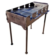 Gratar pliant portabil personalizat 50A 100 cm din otel 3 mm pentru gradina, picnic si camping , fabricat in Iasi, personalizabil