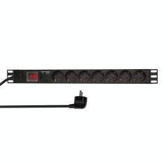 PDU LOGILINK 1U pt. rack 19 inch, 7 prize Schuko, intrare Schuko, max 16 A, protectie supratensiune, on/off, 2 m, &amp;amp;quot;PDU7C01&amp;amp;quot; (timbru verde 0. foto